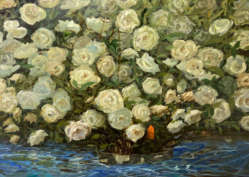 La casa de las Rosas (2025) - Lorenzo Moya, pintura al óleo de Lorenzo Moya