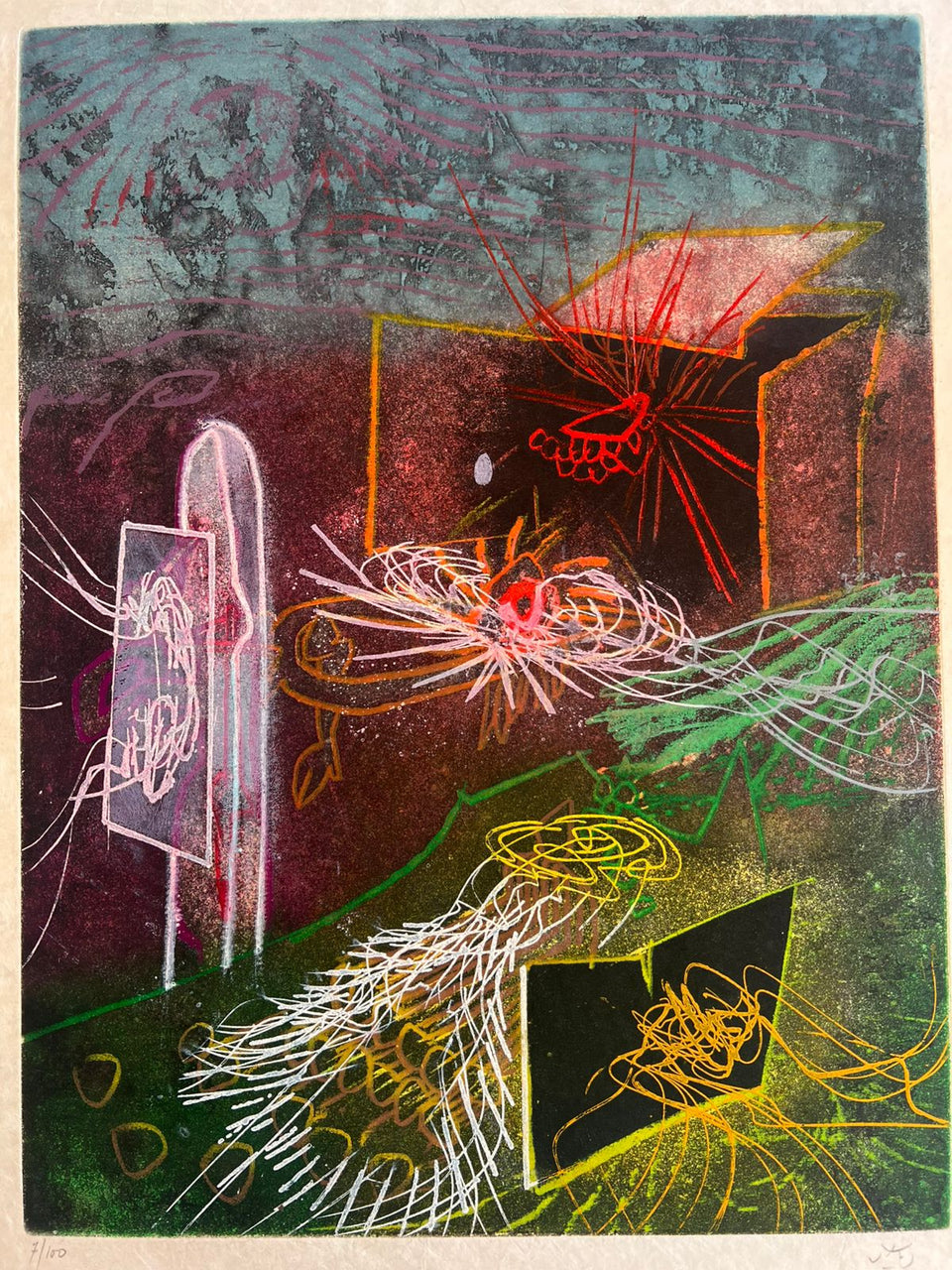 Roberto Matta, grabado de Roberto Matta