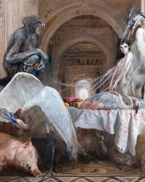 La casa del té / The tea house, grabado Fine Art Giclée de Guillermo Lorca, 71 x 107 cm