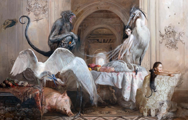 La casa del té / The tea house, grabado Fine Art Giclée de Guillermo Lorca, 71 x 107 cm