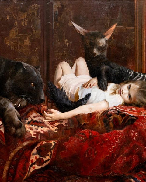 La pantera / The panther, grabado Fine Art Giclée de Guillermo Lorca, 52 x 75 cm