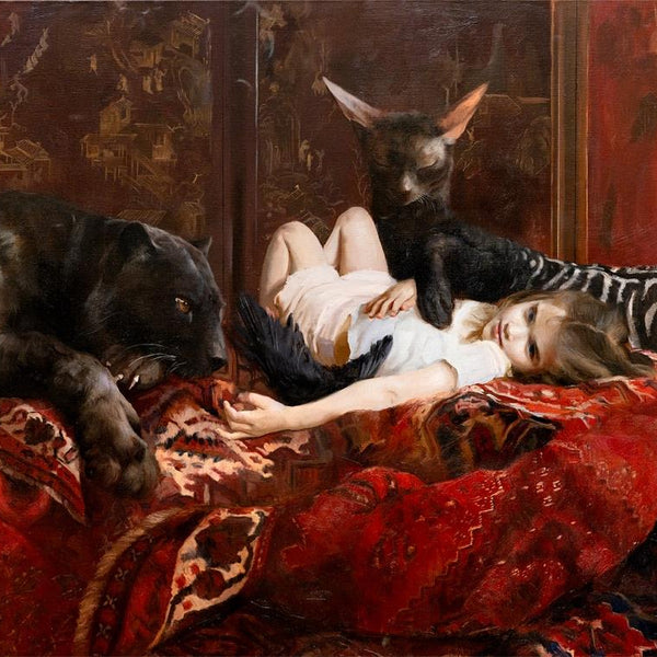 La pantera / The panther, grabado Fine Art Giclée de Guillermo Lorca, 52 x 75 cm