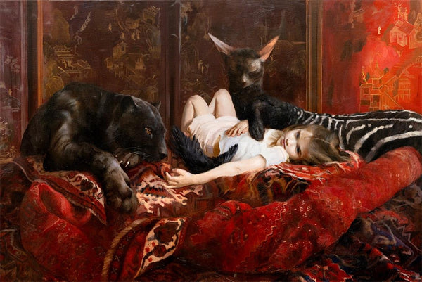 La pantera / The panther, grabado Fine Art Giclée de Guillermo Lorca, 52 x 75 cm