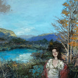 Puerto Tranquilo, 2017, óleo sobre tela de Lorenzo Moya, 100 × 180 cm